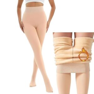 women's footed length (24 to 40 waist) stretchable women warm thick fur lined fleece winter thermal soft legging