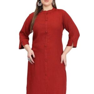 collar kurta for women solid colour s to xxl plus size kurta for women