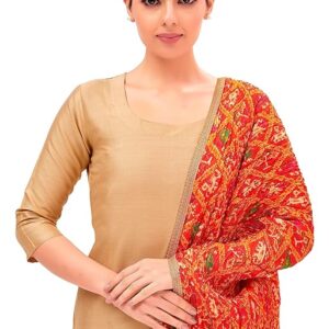 women's vegan silk crushed patola elephant print dupatta