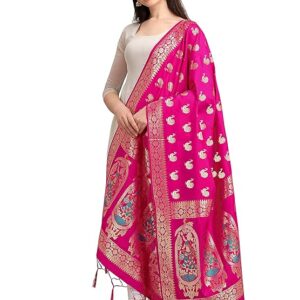 women's woven banarasi silk zari dupatta/chunni